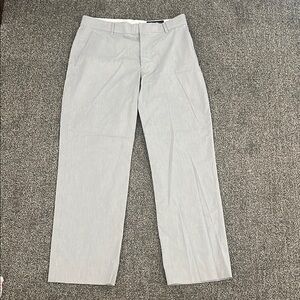 Banana Republic Gray Dress Pants Straight-Leg Flat Front